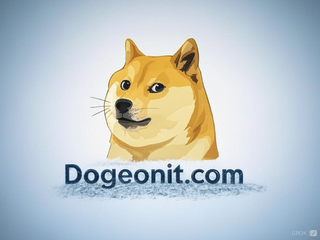 Logo for Dogeonit.com premium domain