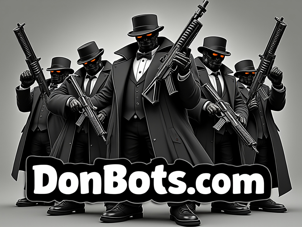 Logo for DonBots.com premium domain